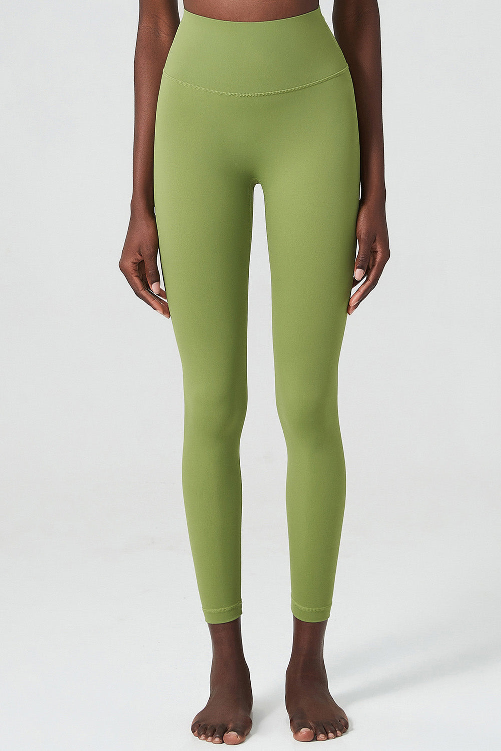 Spinach Green Seamless High Waist Active Leggings