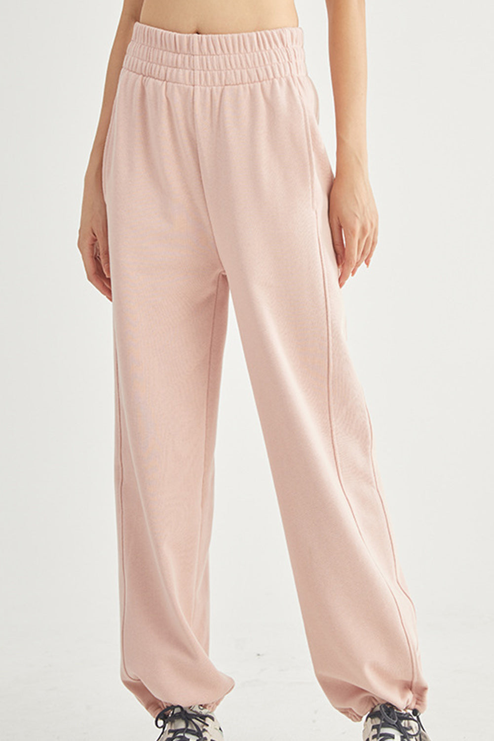 Elastic Waistband Wide Leg Active Pants