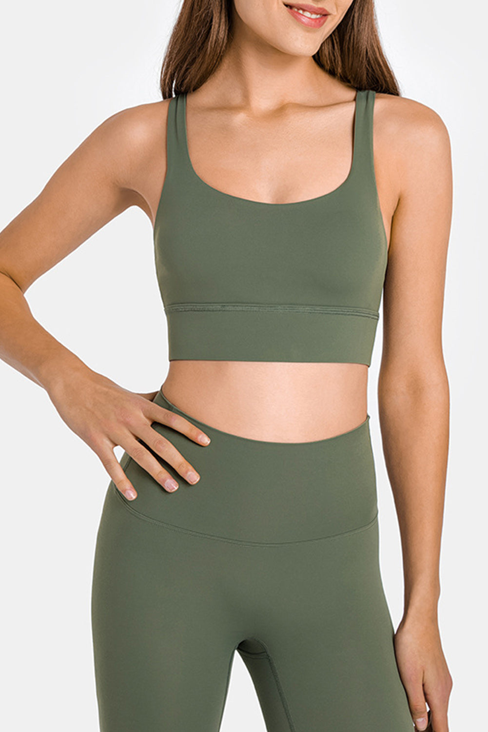 Criss Cross Straps Back Push up Sports Active Bra