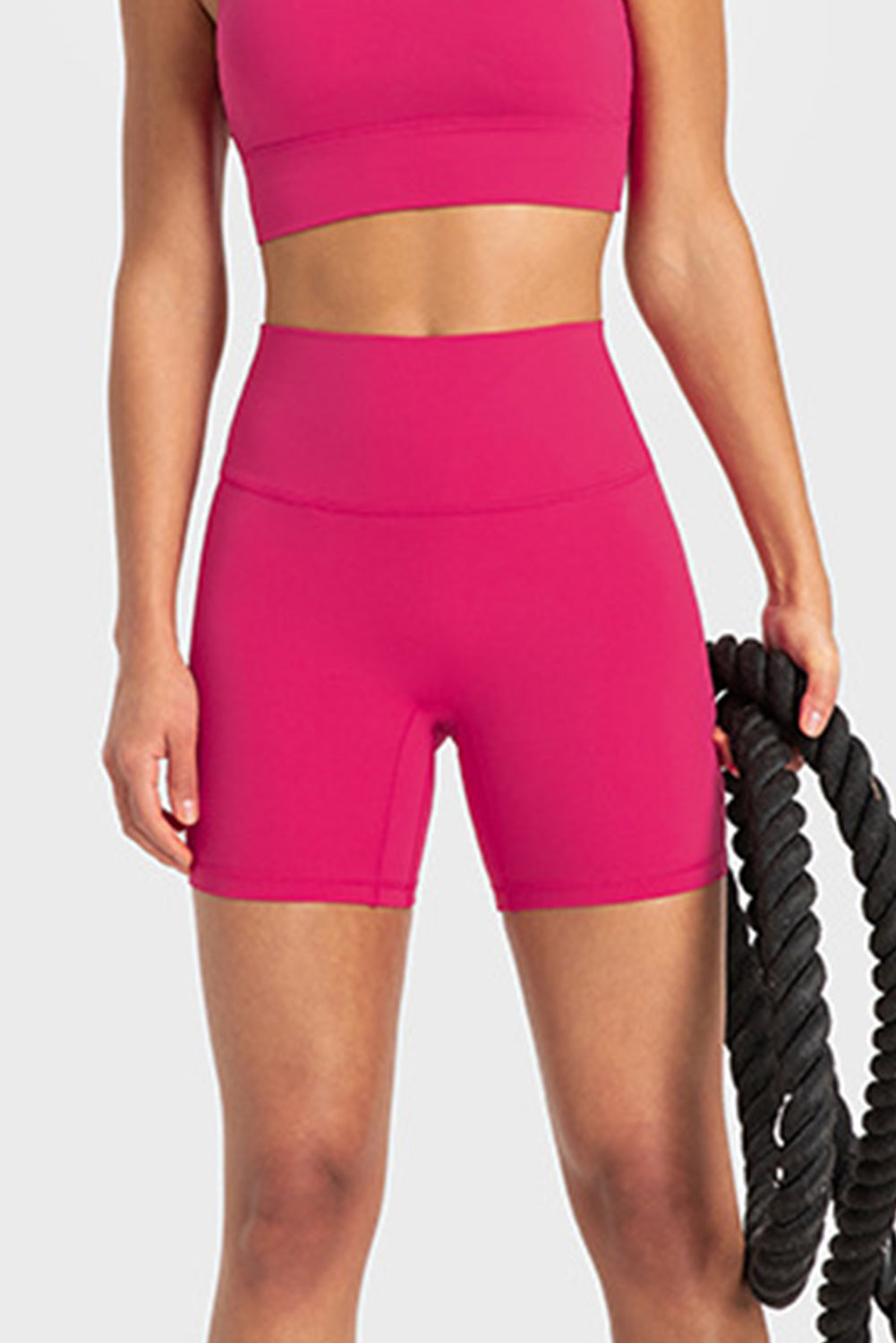 High Waist Tummy Control Waistband Active Shorts