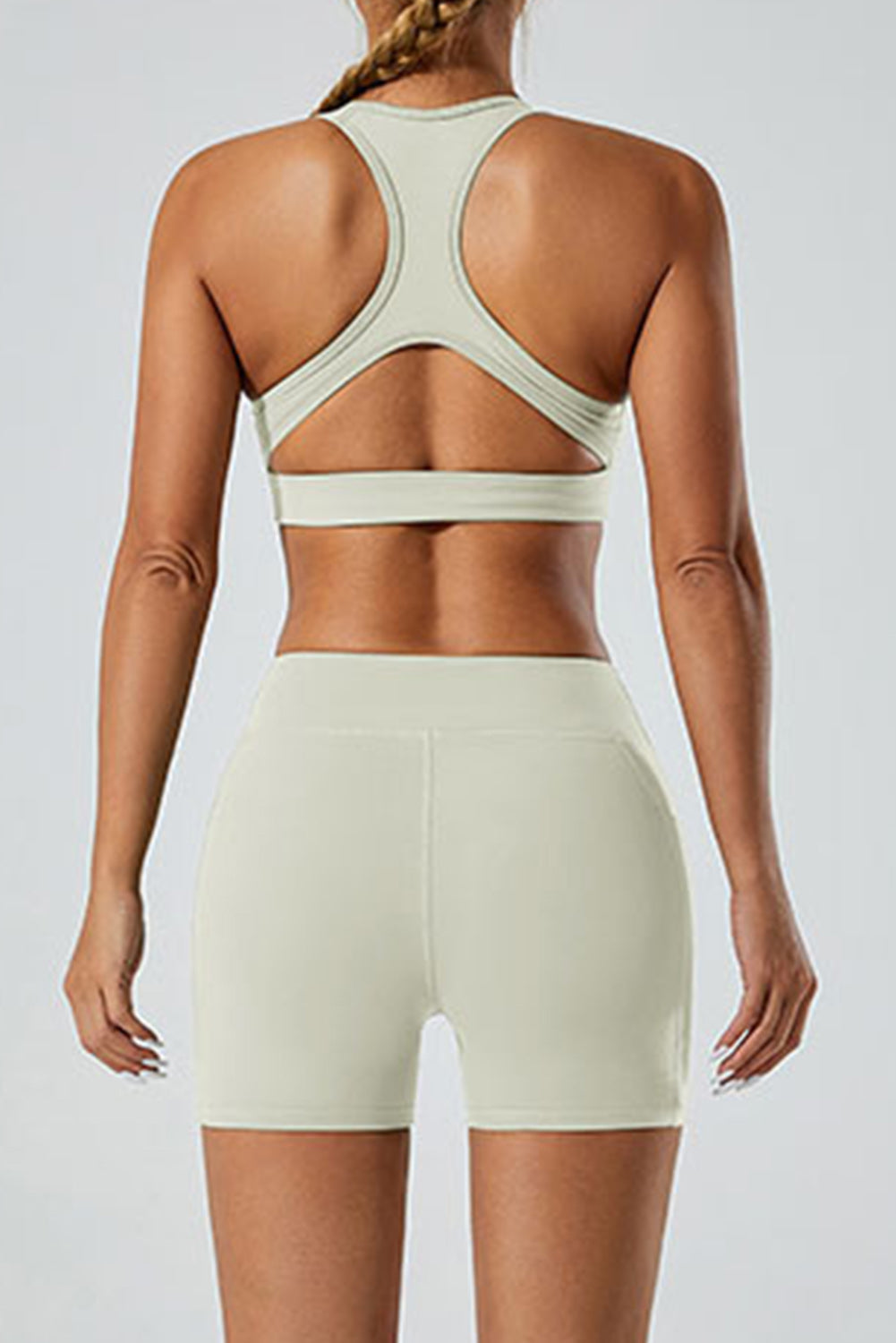 Racer Back Halter Neck V Neck Active Sports Bra