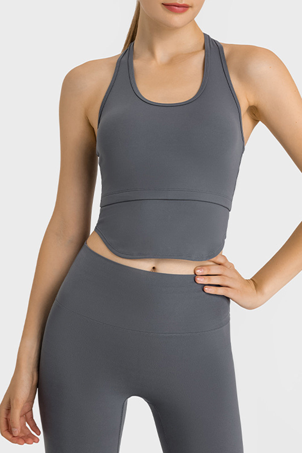 Racerback Longline Yoga Sports Tank Top